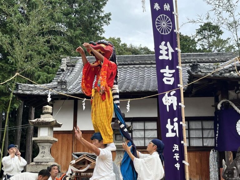 【河内長野市】あの味園ユニバースでも披露された伊勢大神楽総舞。今年も小山田の住吉神社で17日に開催