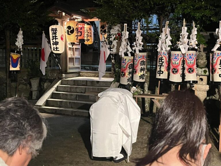 【河内長野市】村祭りの名残？天見駅近くなので見学可能。10月4日蟹井神社で行われる提灯祭りと湯立神事