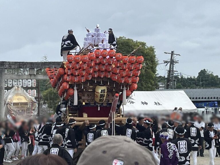 【南河内郡千早赤阪村】三つの自治体から地車がそろい踏み！南河内最大級、建水分神社御旅所の宮入